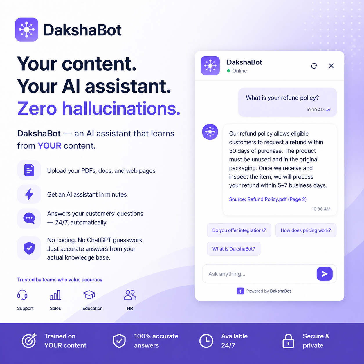 DakshaBot - AI Knowledge Assistants gallery image