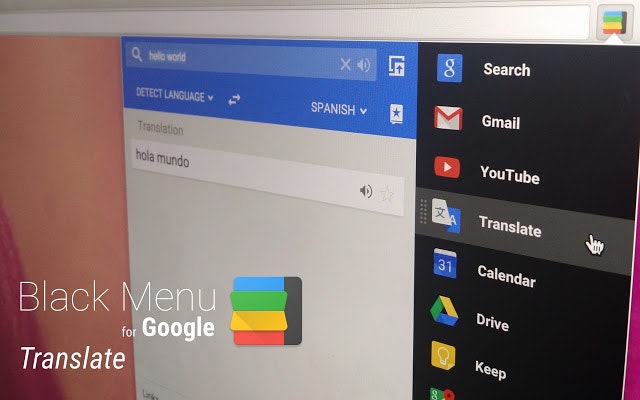 Black Menu for Google™ gallery image