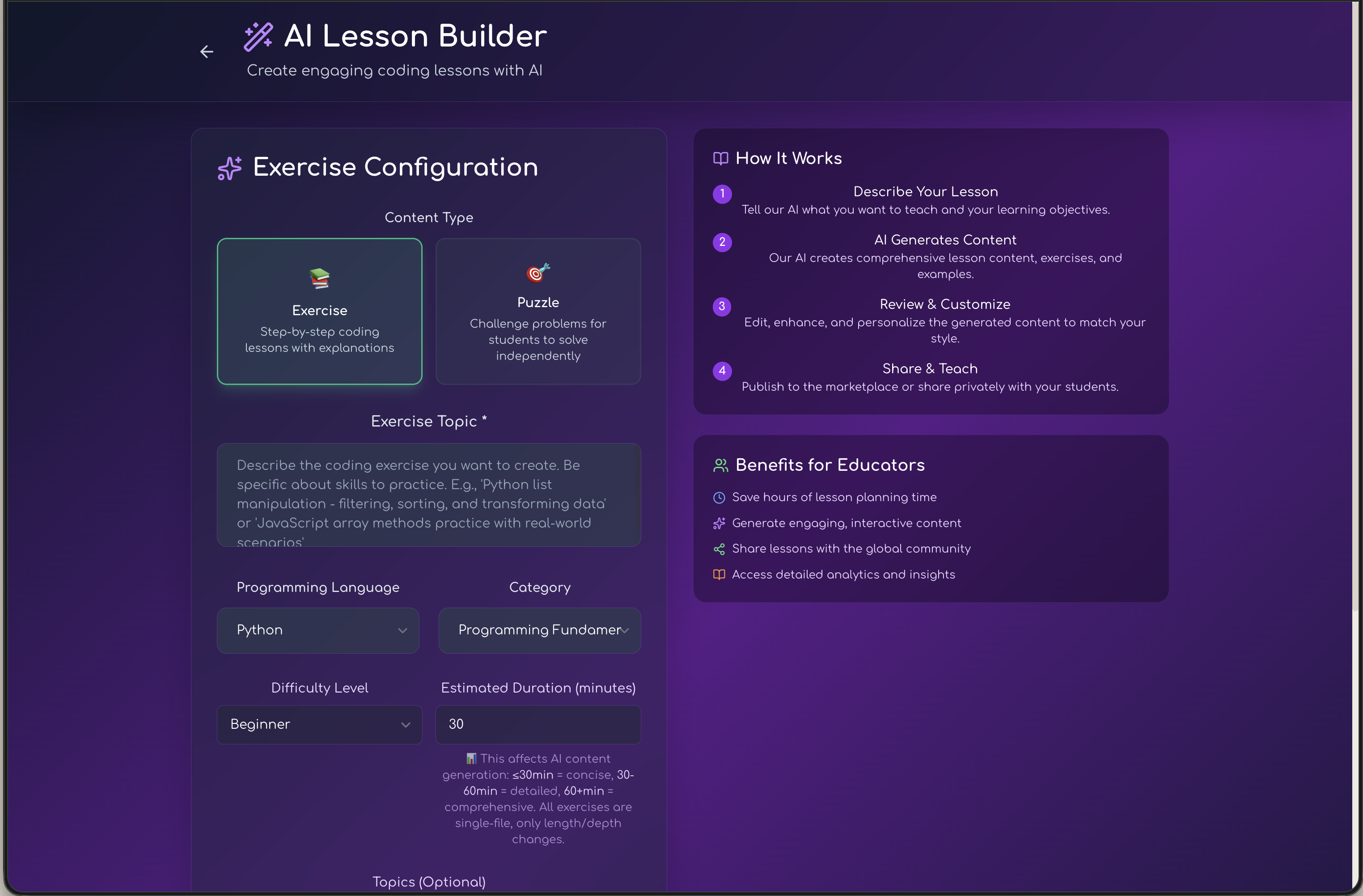 Média Pathoryx - Tutor de codage AI avec des commentaires en temps réel et des leçons personnalisées 3
