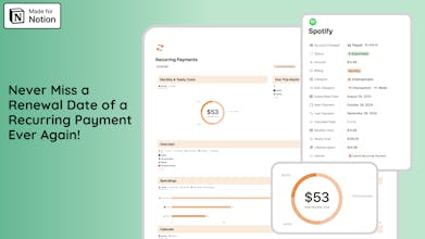 Notion Budget & Expense Tracker gallery image