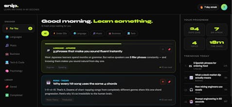 Snip - Learn Anything in 60 Seconds gallery image