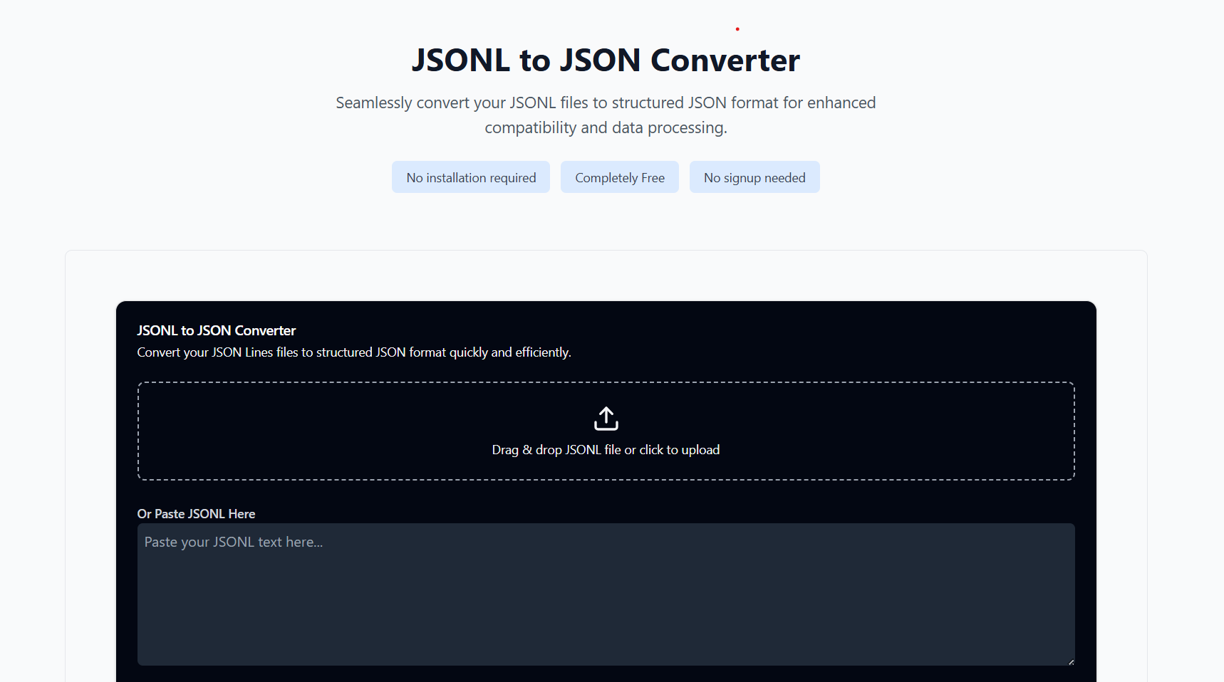 JSONL'yi çevrimiçi olarak JSON'a dönüştürün - Ücretsiz Json Dönüştürücü Aracı medya 1