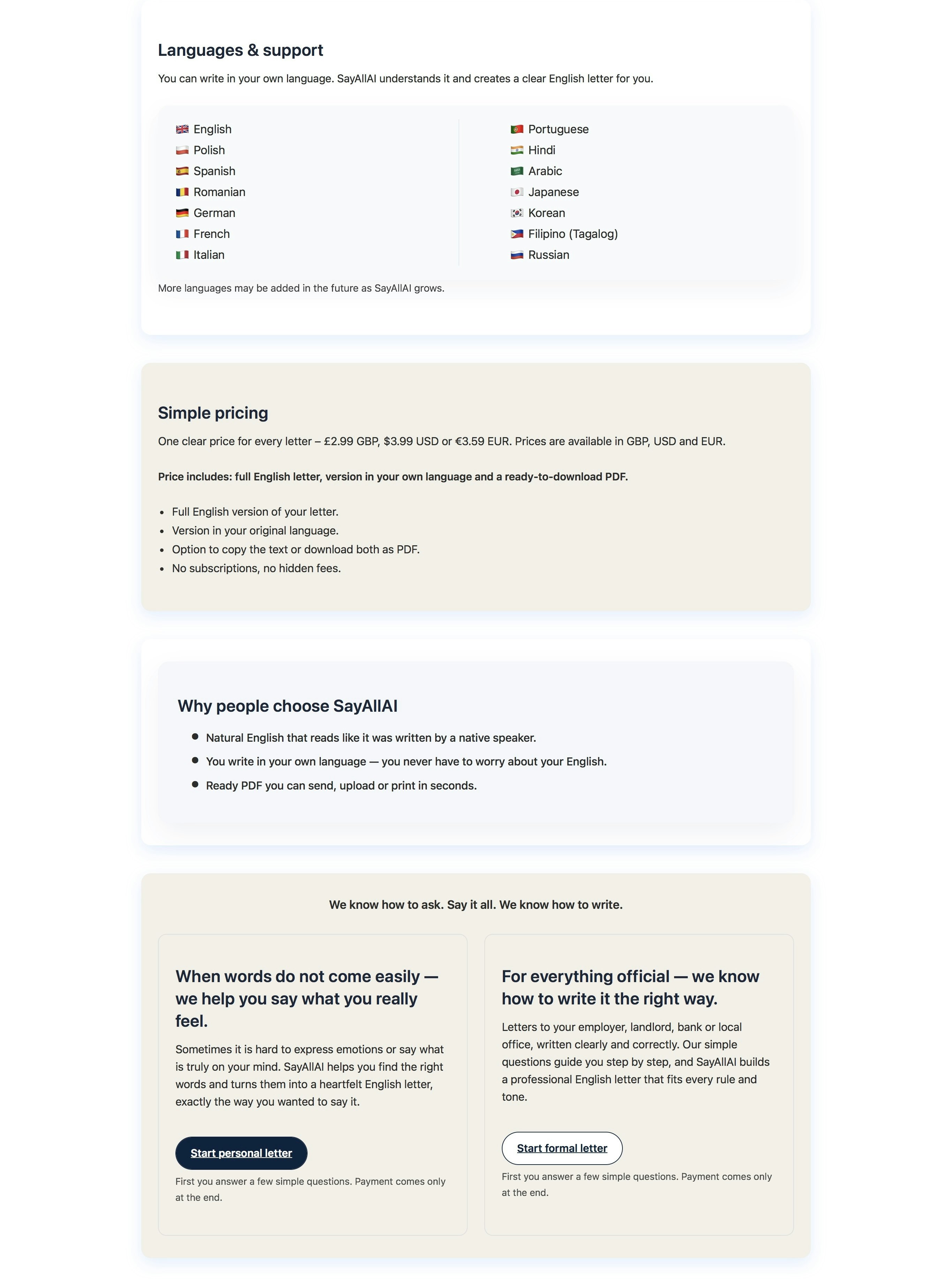 SayAllAI – AI Letter Generator gallery image