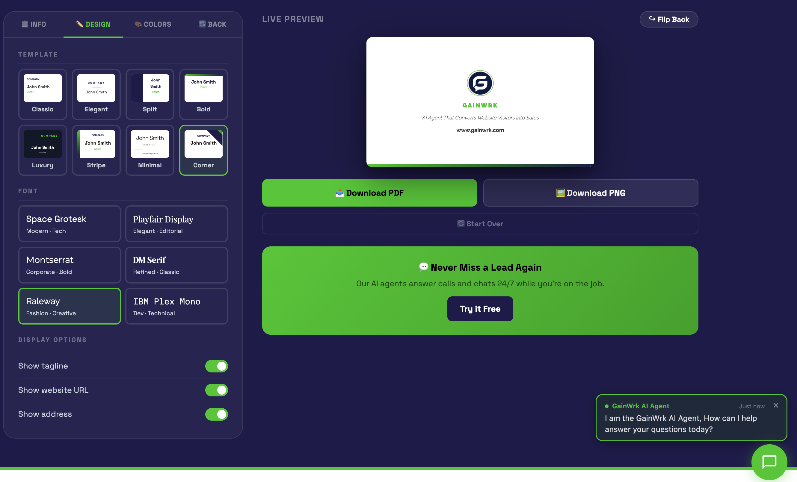 Free Business Card Creator gallery image