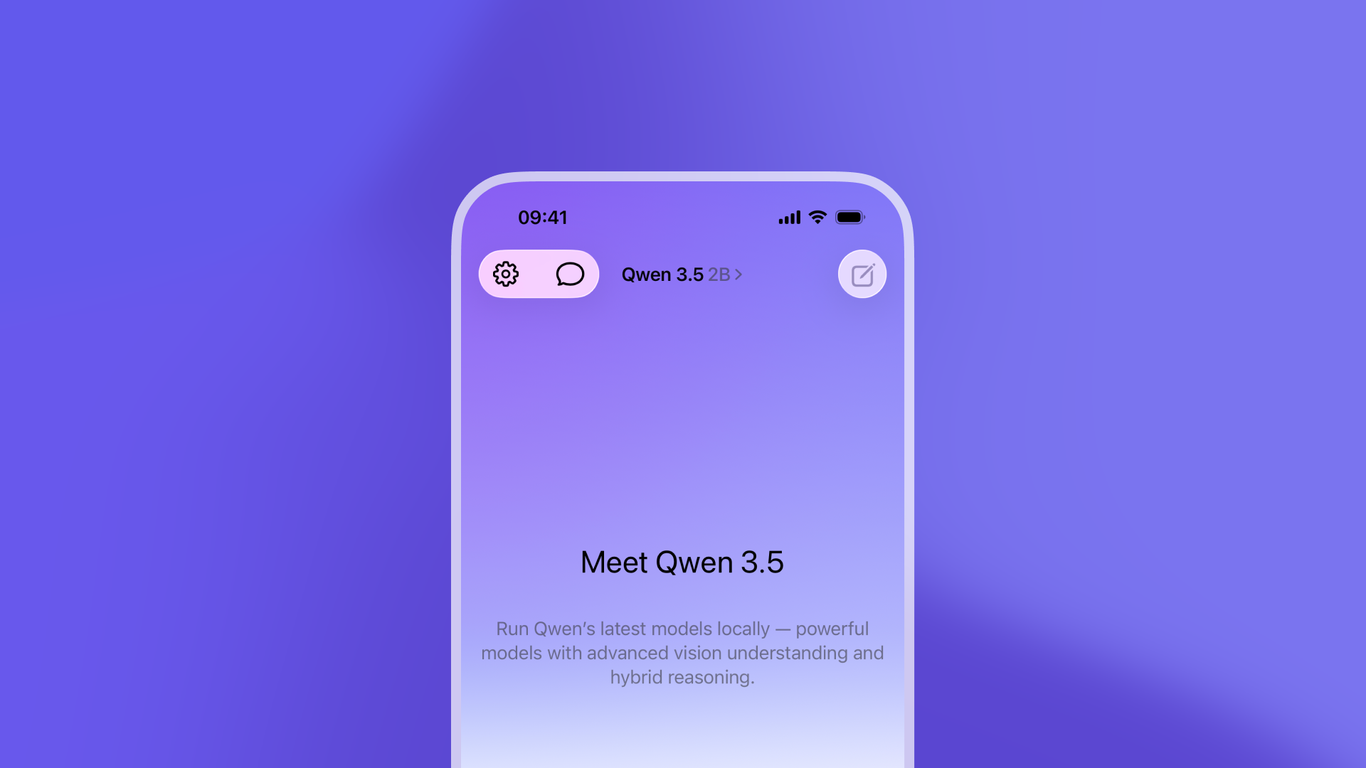 Locally AI + Qwen screenshot