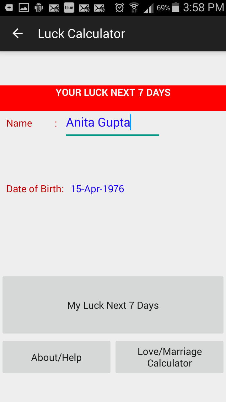 Love-Marriage-Luck Calculator gallery image