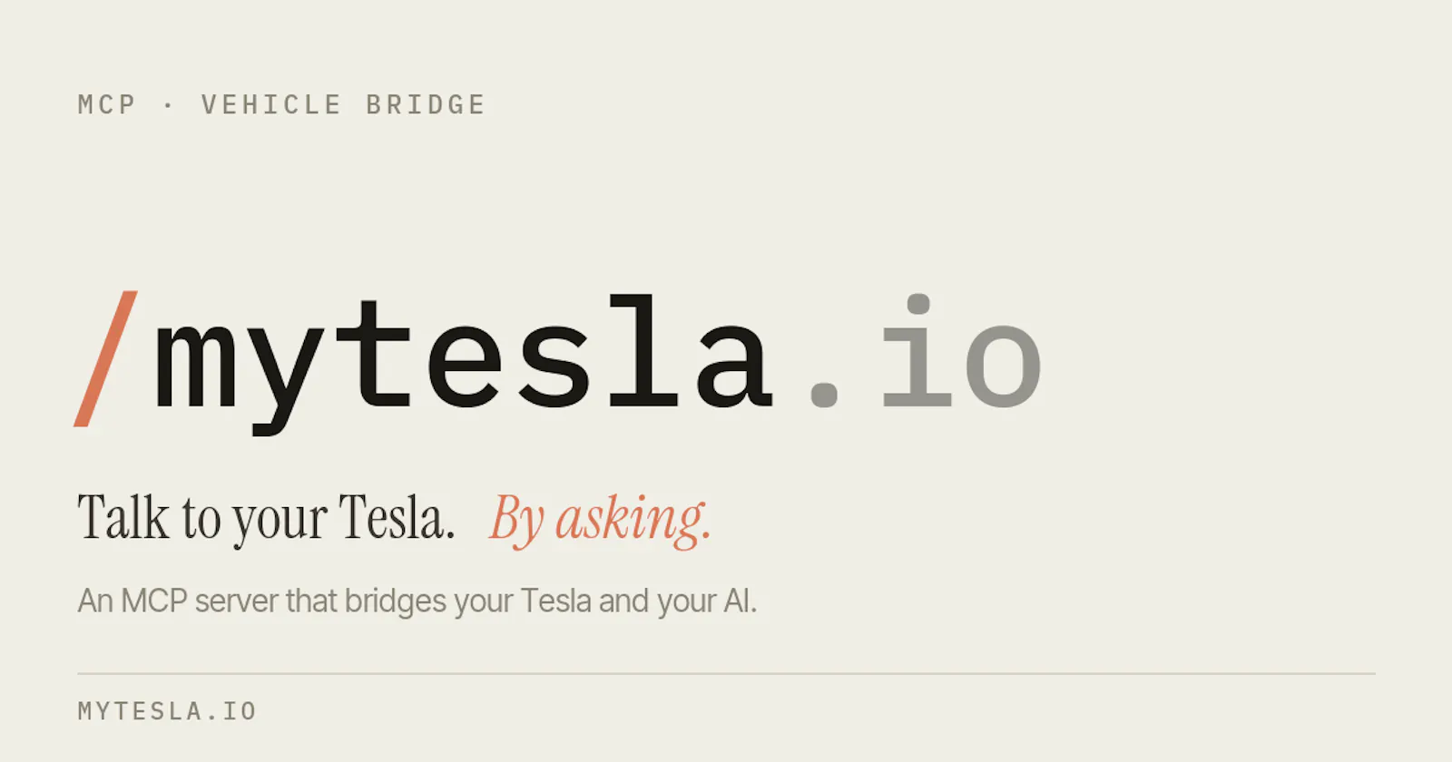 MyTesla.io - Tesla MCP screenshot 1