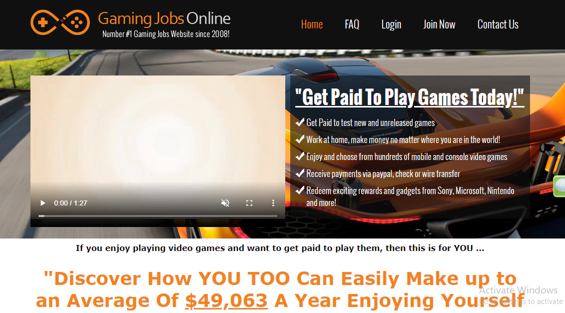 Gaming Jobs online