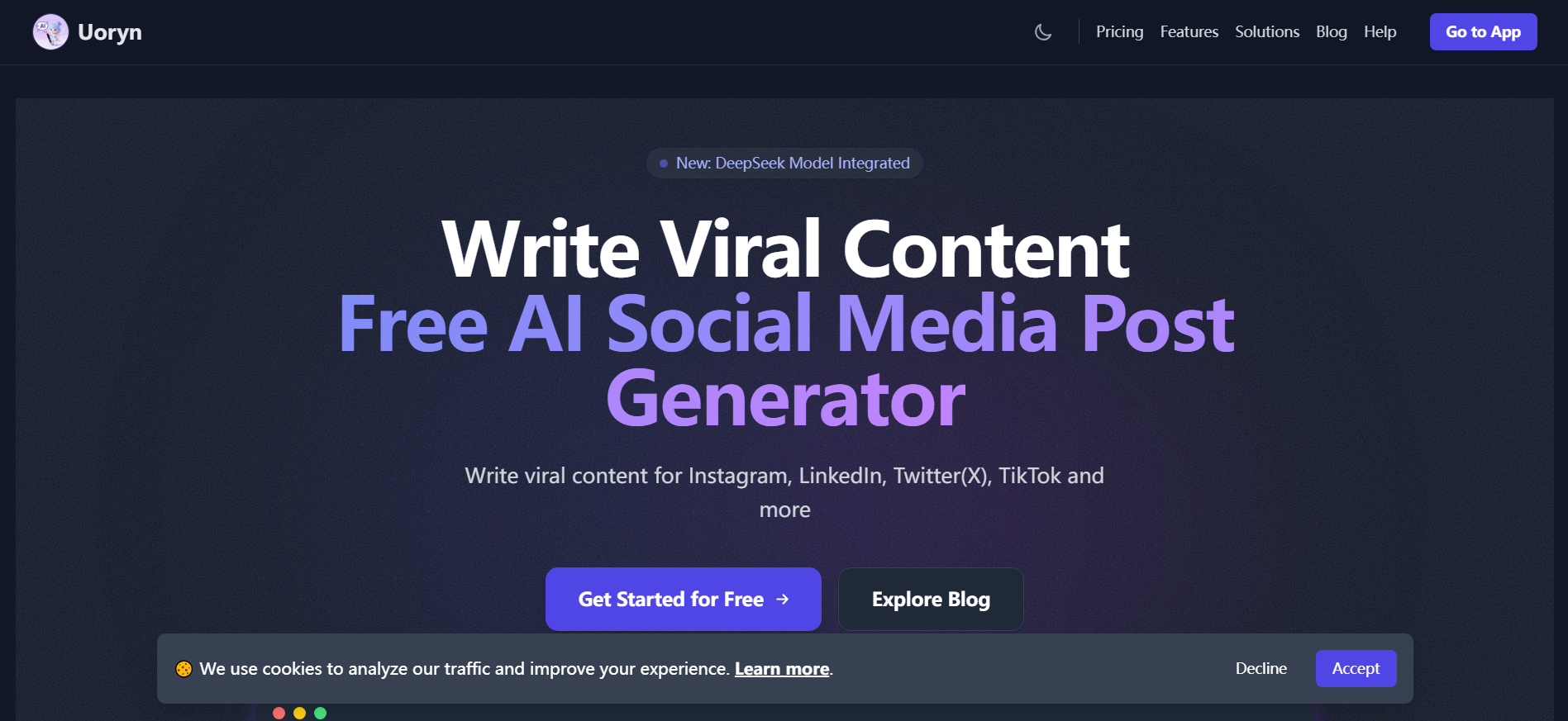 Free AI Social Media Post Generator gallery image