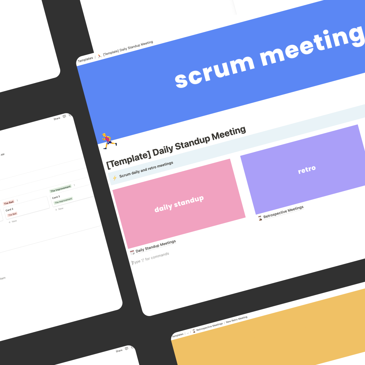 Tägliche Scrum -Meetings - Vorstellungsvorlage