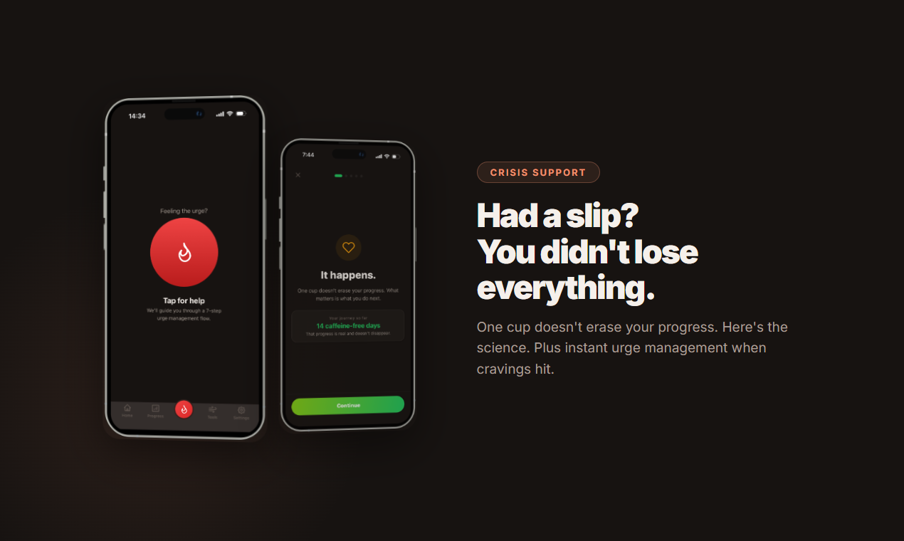 Uncaf — Break Free from Caffeine - Screenshot 5 showing product features and functionality