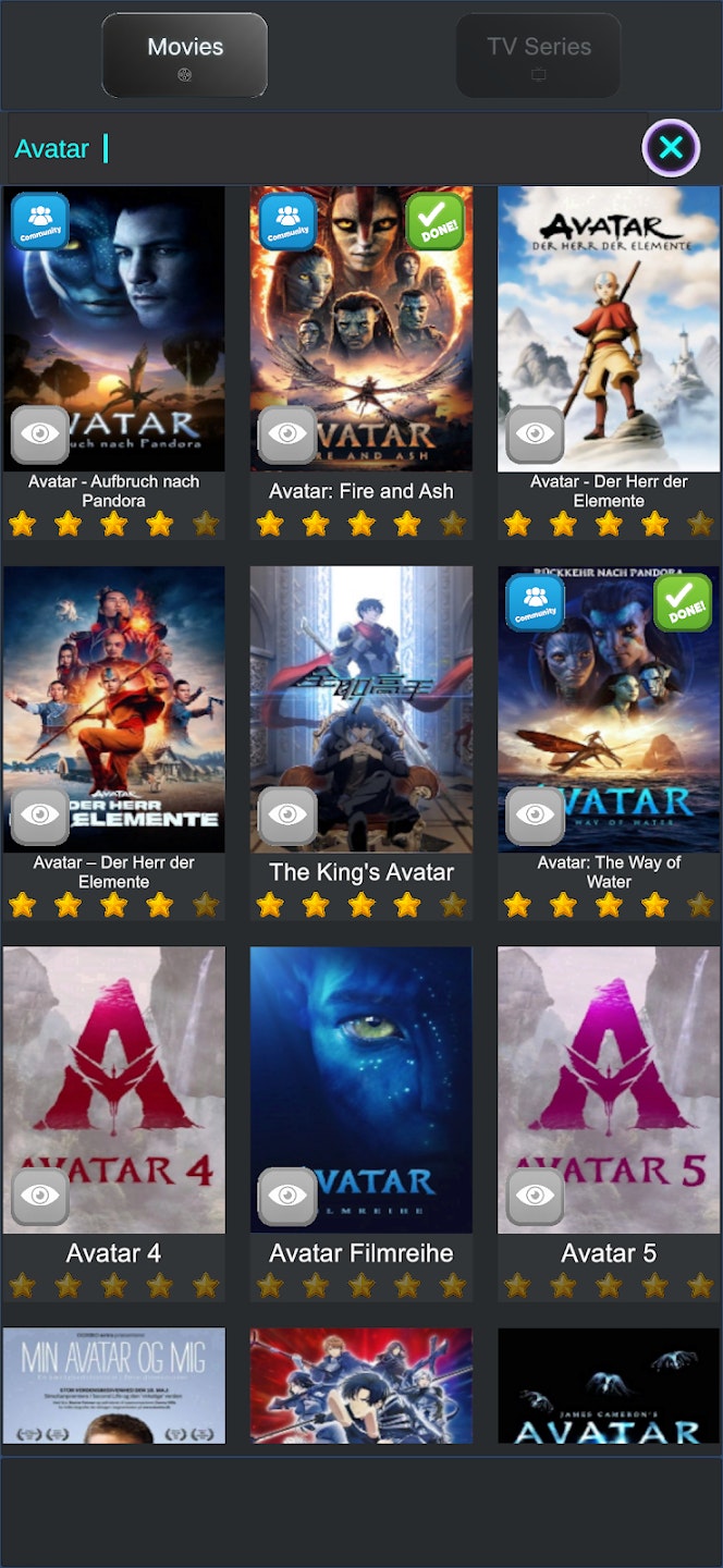 CineLog – Movie Tracker & Quiz - Main product screenshot demonstrating key features and user interface