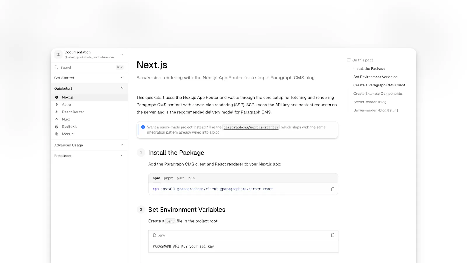 Paragraph CMS screenshot 5