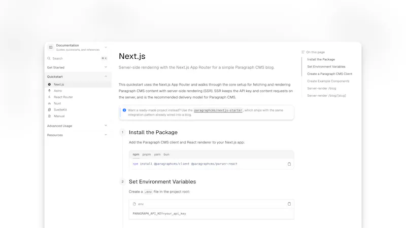 Paragraph CMS screenshot 5