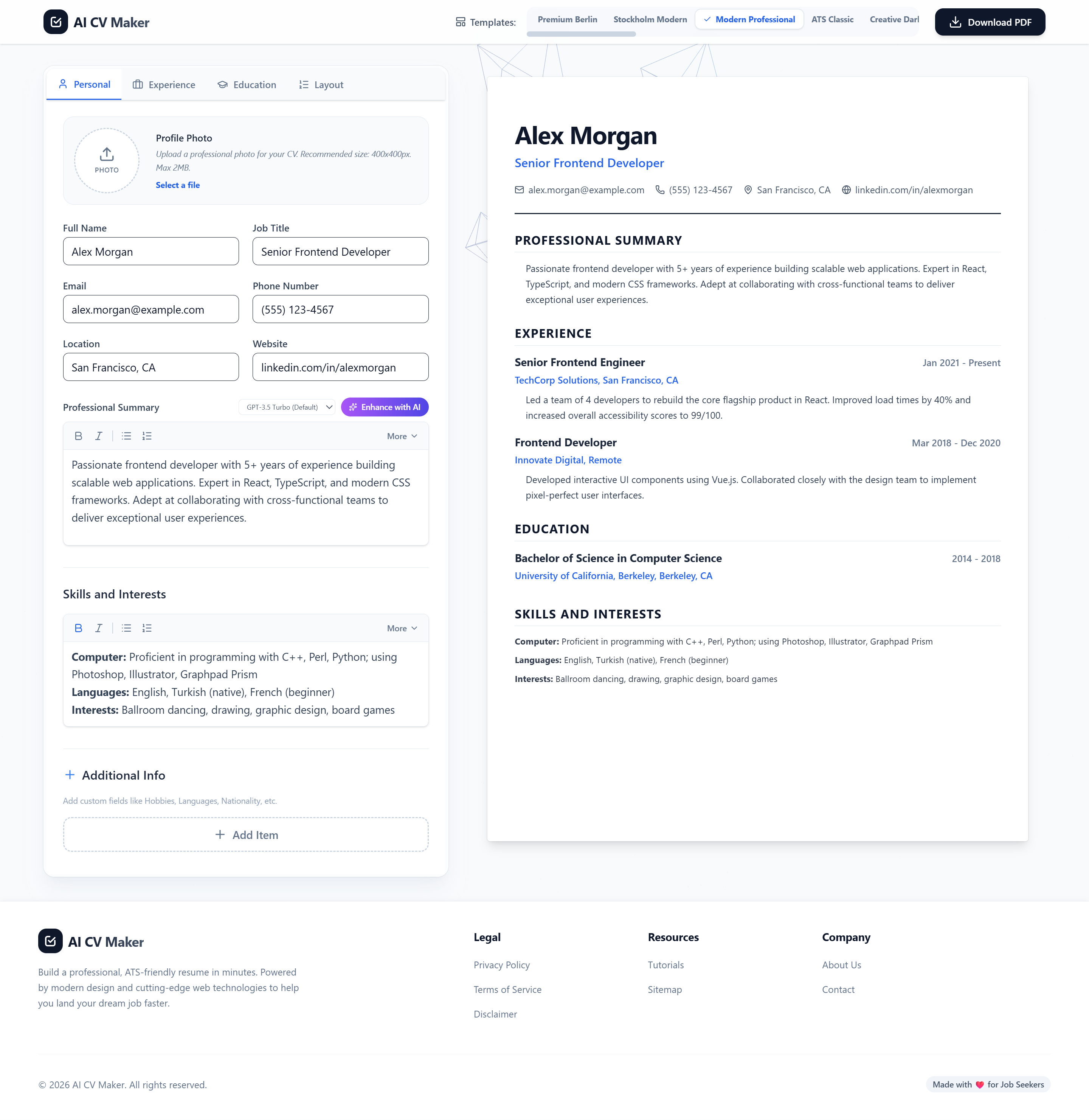 AI CV/Resume Maker gallery image