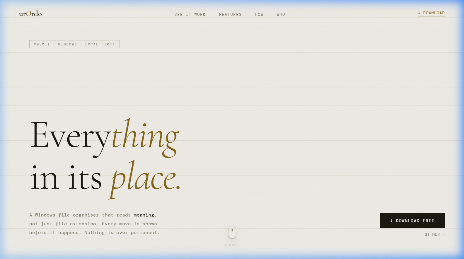 urordo — Everything in its place. gallery image