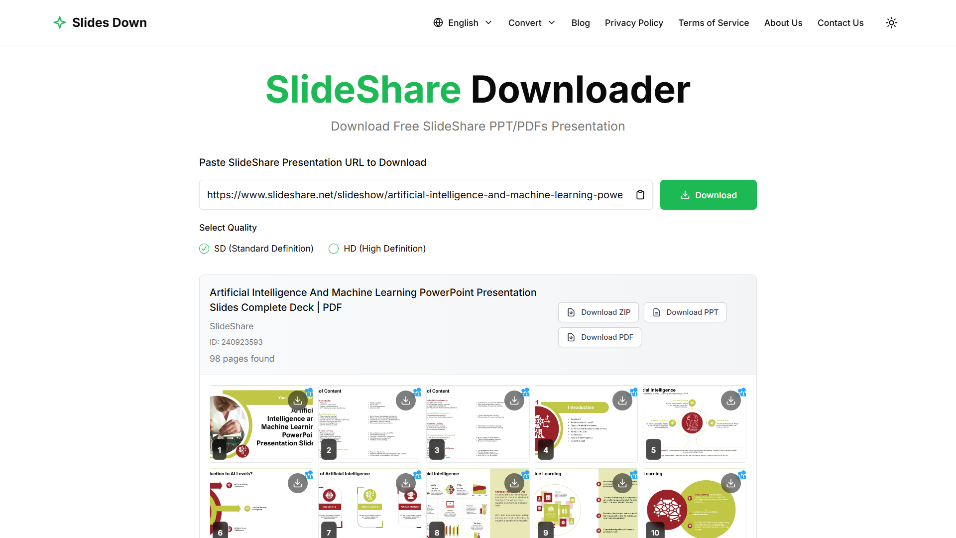 SlideShare Downloader Slidesdown gallery image