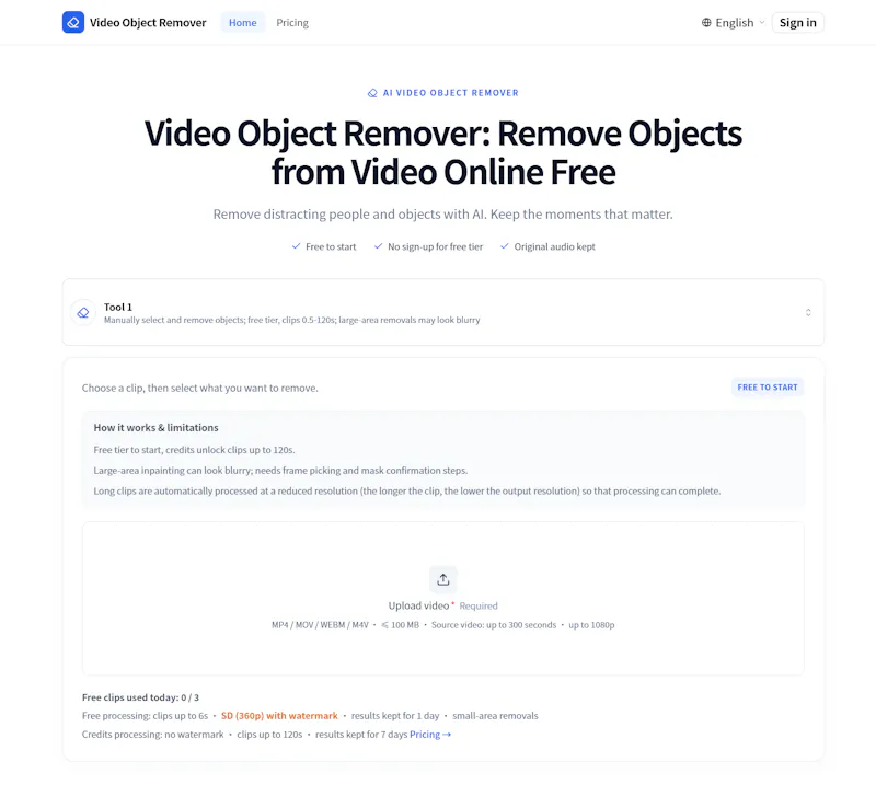Video Object Remover screenshot 1
