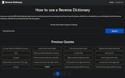 Reverse Dictionary media 2