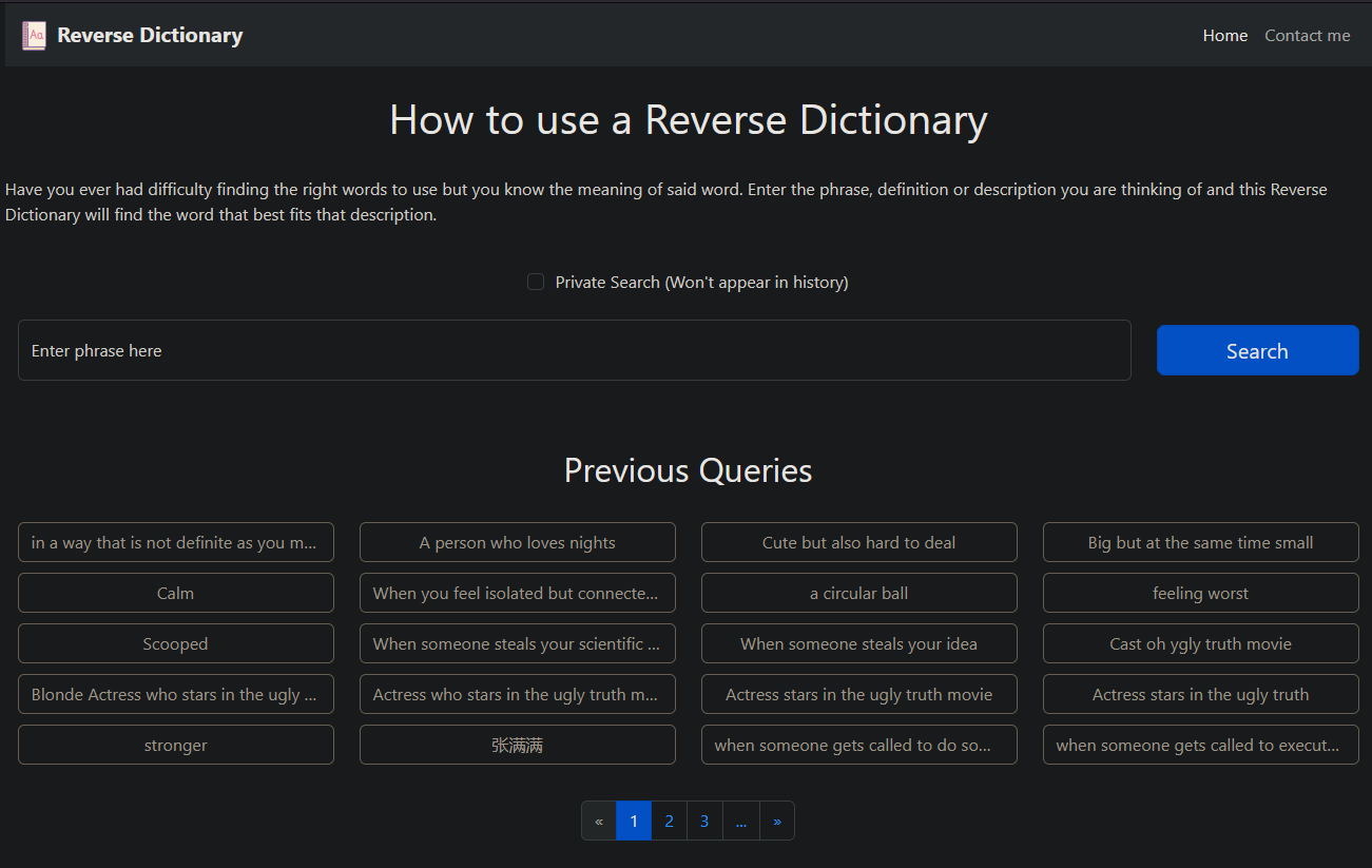 Reverse Dictionary media 2