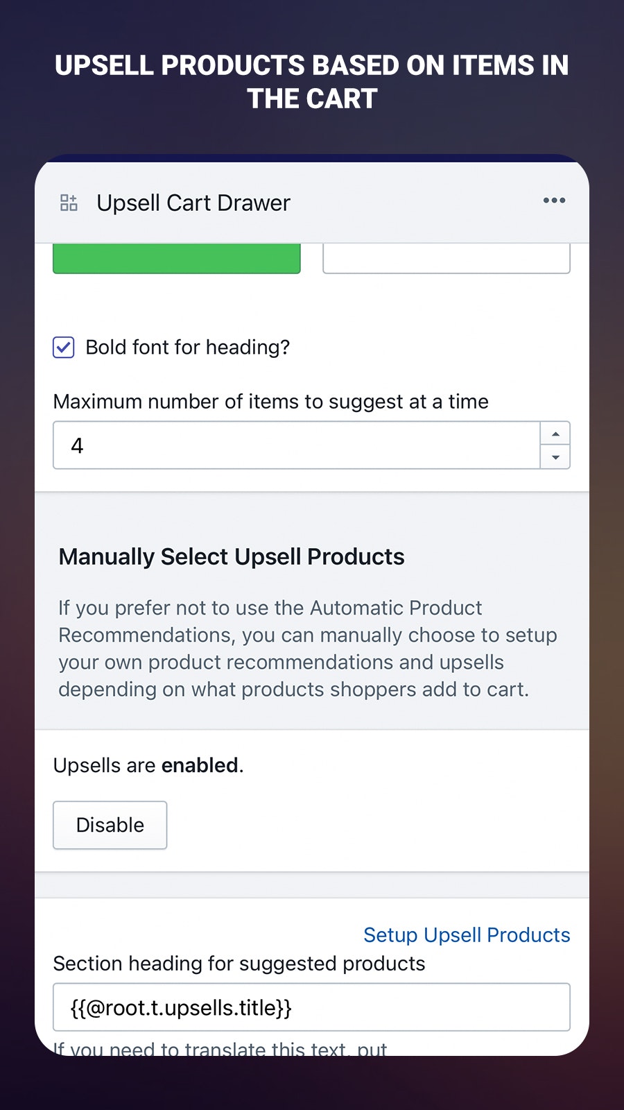 Upsell Cart Drawer (Shopify mini cart) gallery image