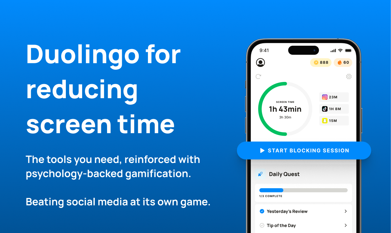 startuptile BePresent-Duolingo for reducing screen time