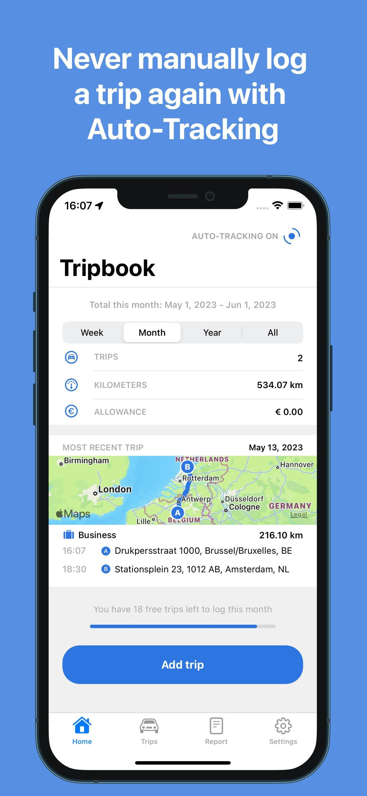 Tripbook - Сэкономьте время и деньги с нашим приложением автоматического пробега Tracker медиа 1