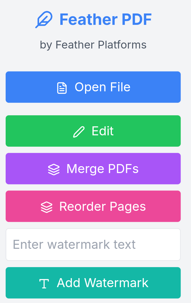 Editor PDF in piattaforme di piume media 1