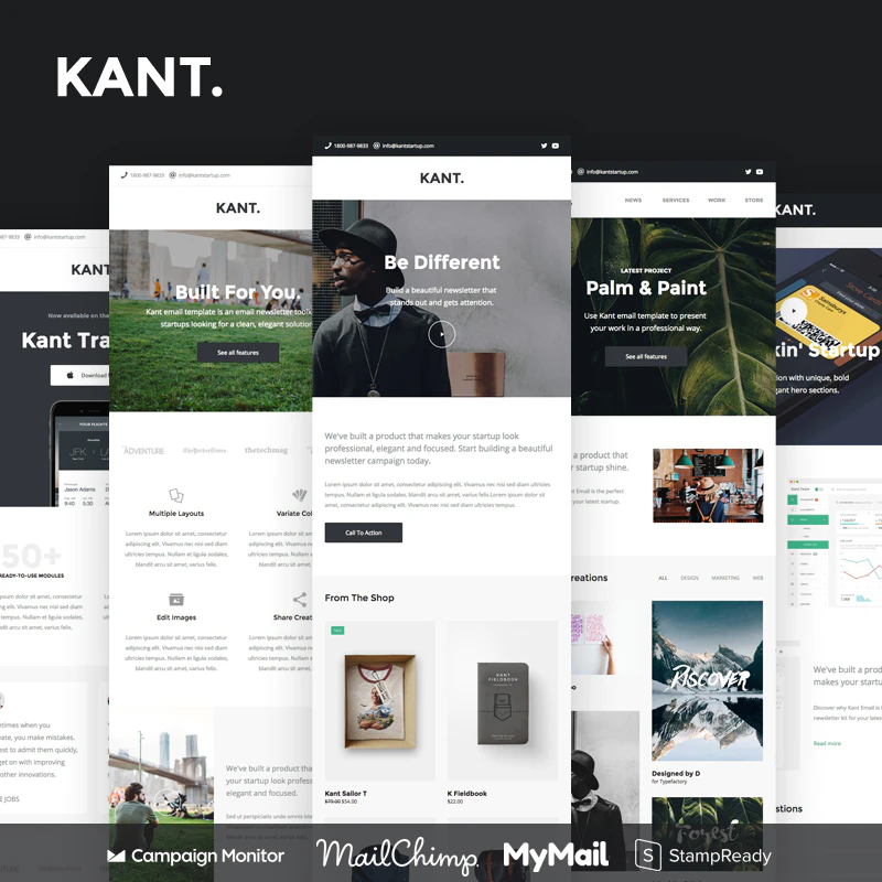 Kant - Responsive Email Template for Startups
