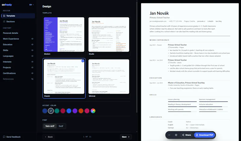 Cvfreely screenshot 3