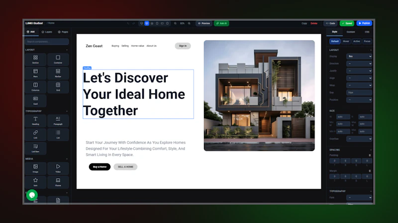 LUNIO Builder screenshot 2