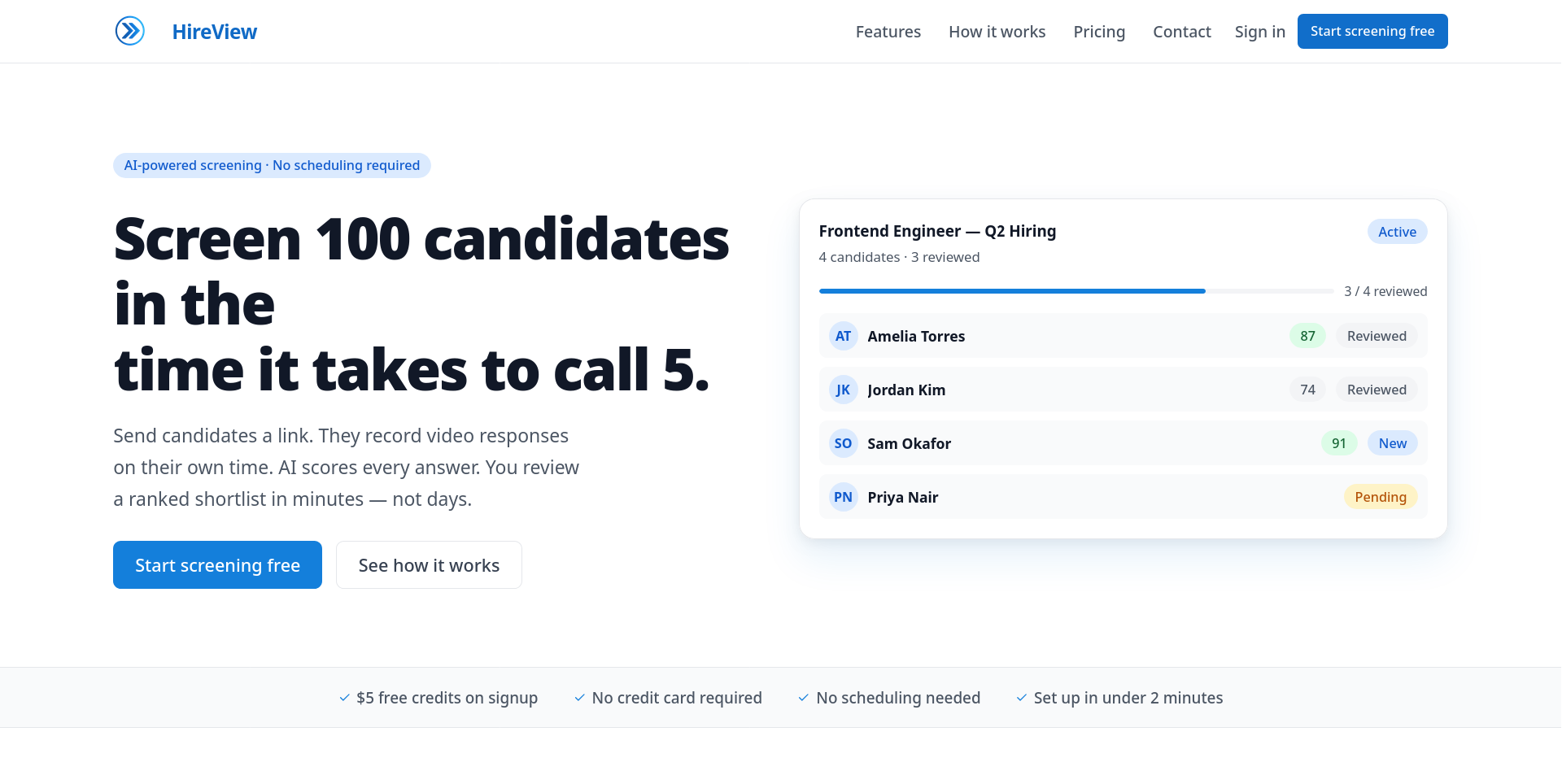 Hireview.io Launch gallery image