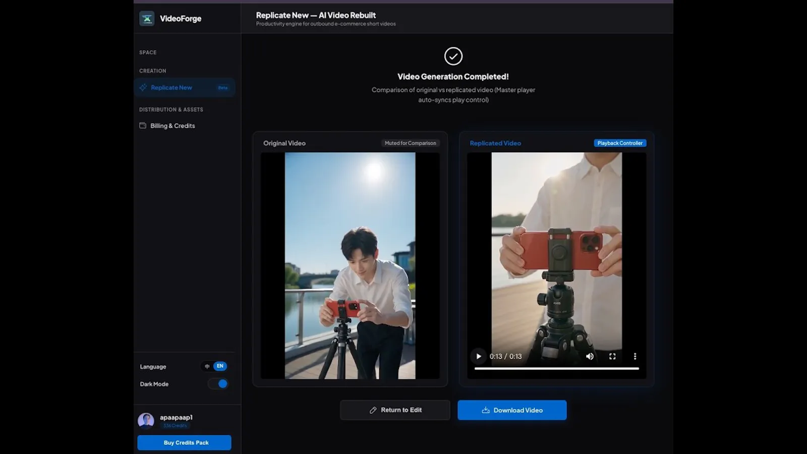 VideoForge screenshot 1 (video preview)