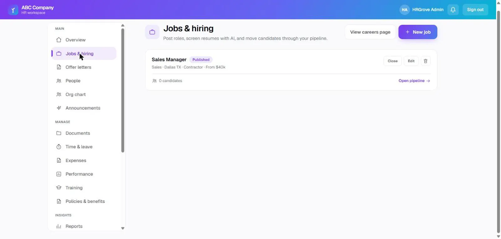 HRGrove screenshot 3