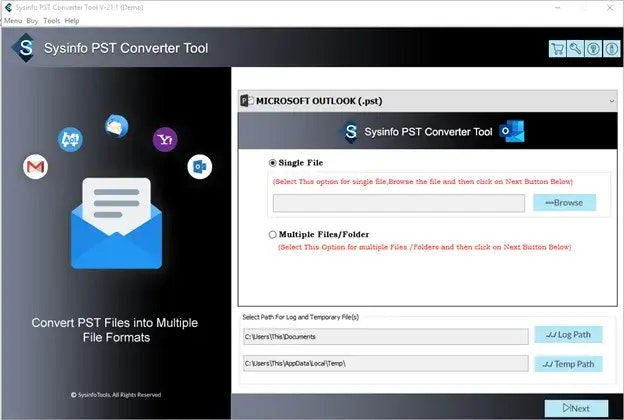Media Mel ConverterTools PST Converter - Dengan cekap menukar pandangan PST secara pukal tanpa pandangan 1
