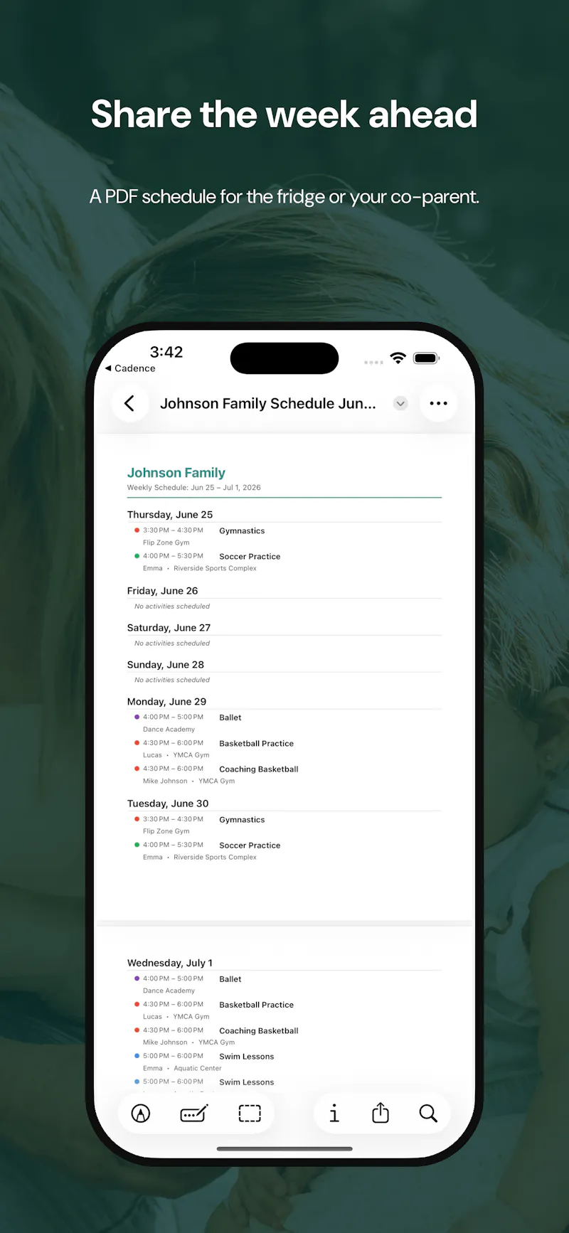 Cadence — Your Family's Activity Hub screenshot 3