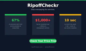 RipoffCheckr — Getting Ripped Off? gallery image