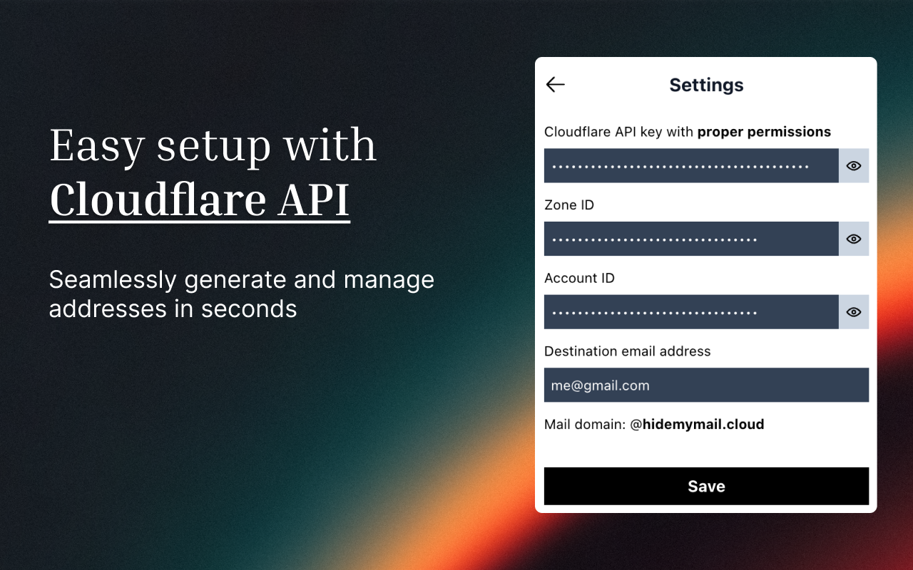 Nascondi la mia email - estensione open source media 3