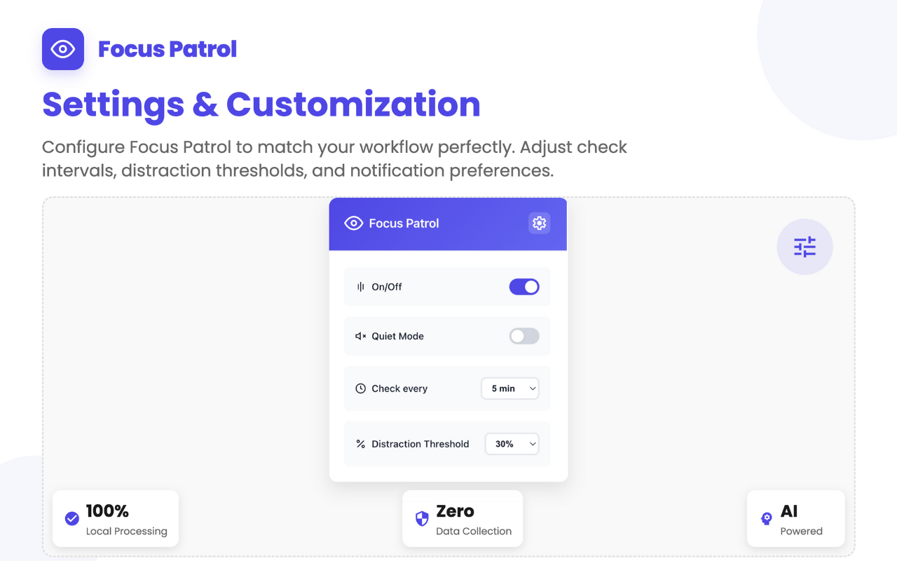 Focus Patrol - Screenshot 3 showing product features and functionality