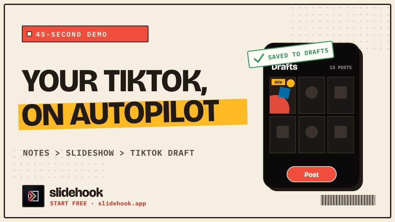 Slidehook - the Tiktok slideshow factory gallery image