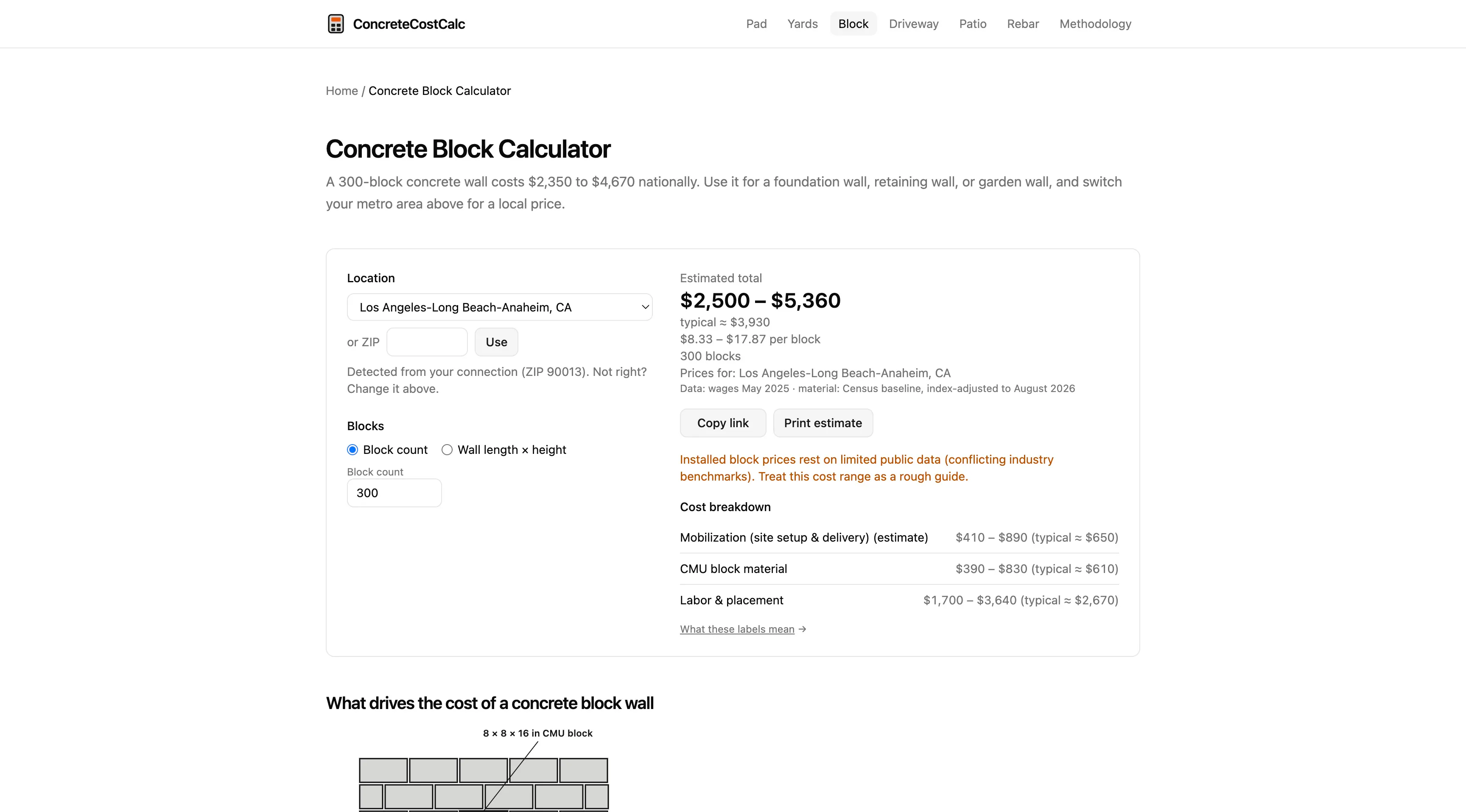 Concrete Cost Calculator gallery image