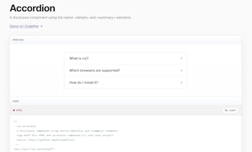 VUI Zero-dependency UI components gallery image