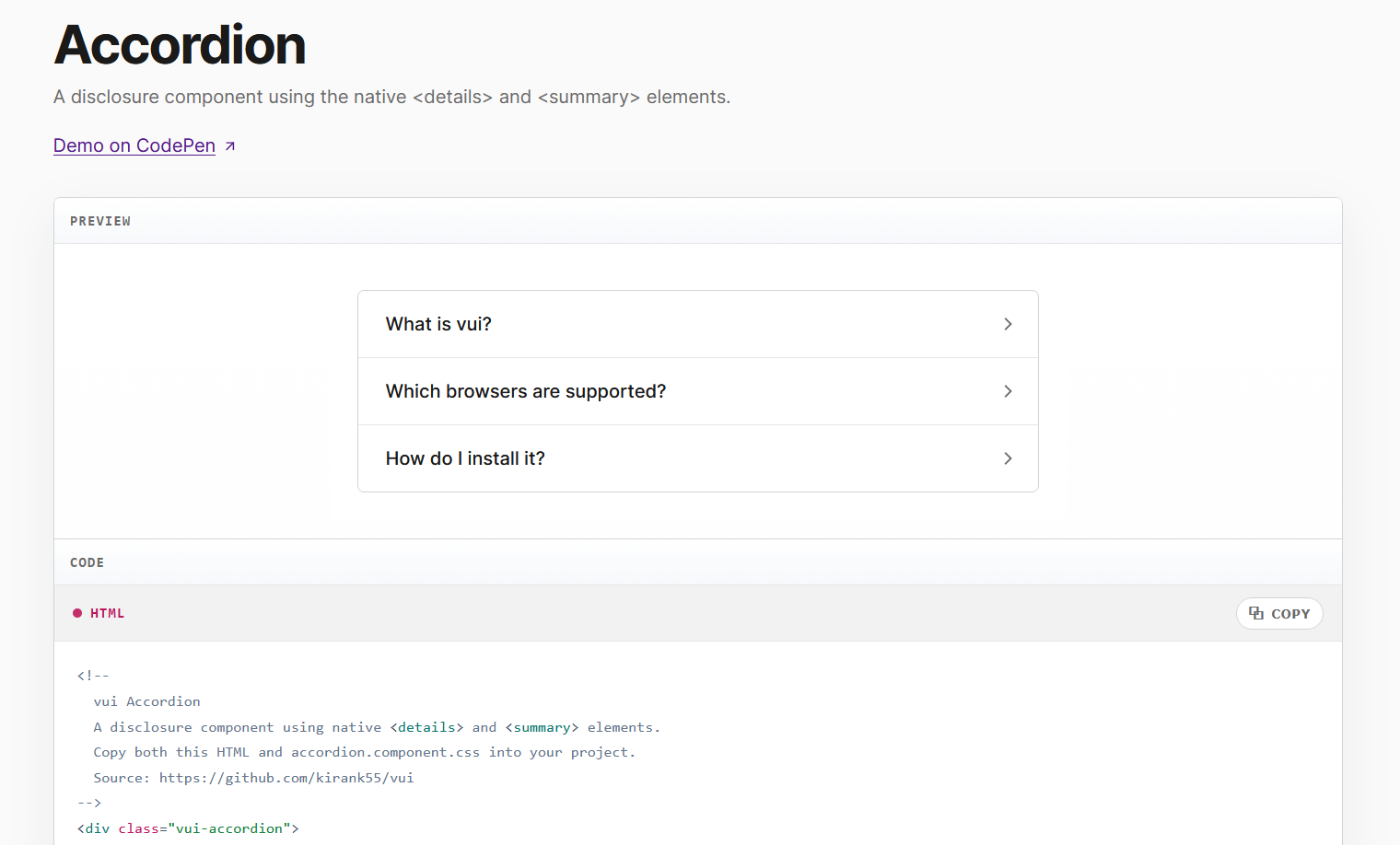VUI Zero-dependency UI components media 4