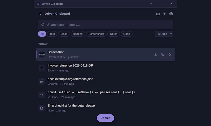 Driven Clipboard screenshot 2