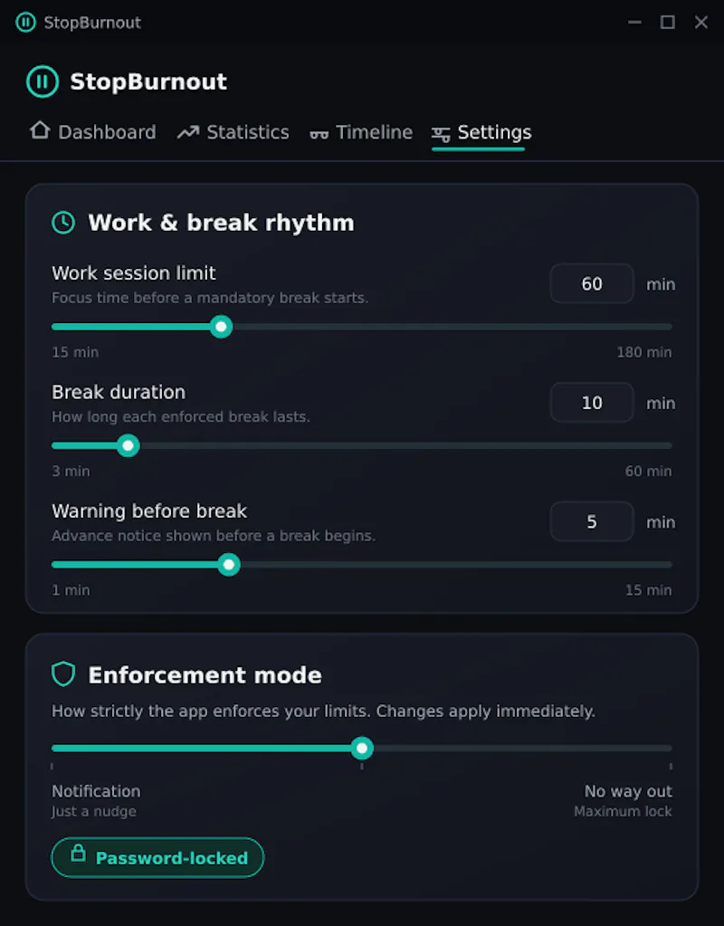 StopBurnout — A short break from work screenshot 3