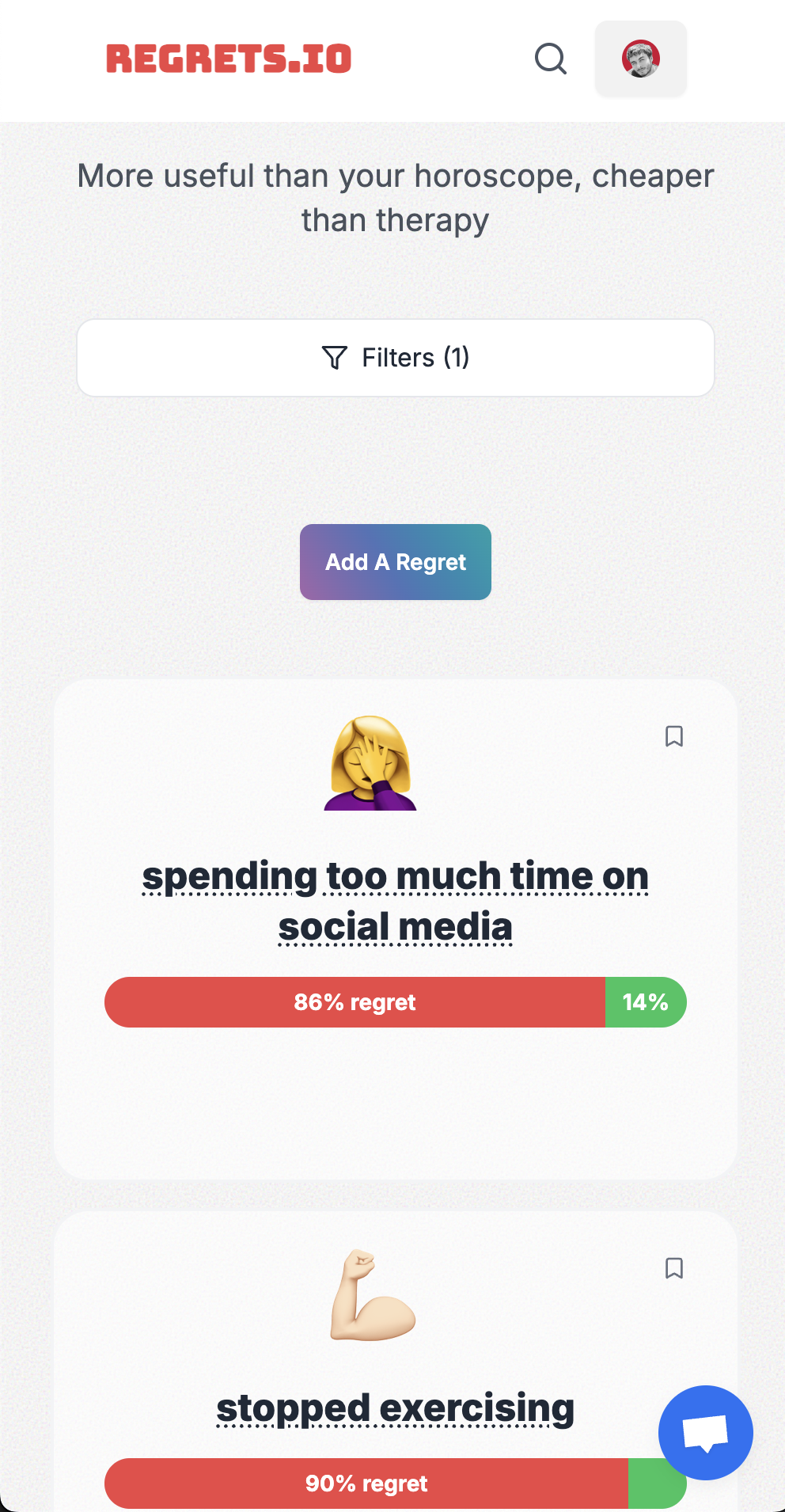 regrets.io - Tu ex deseaba haber usado arrepentimientos. media 2