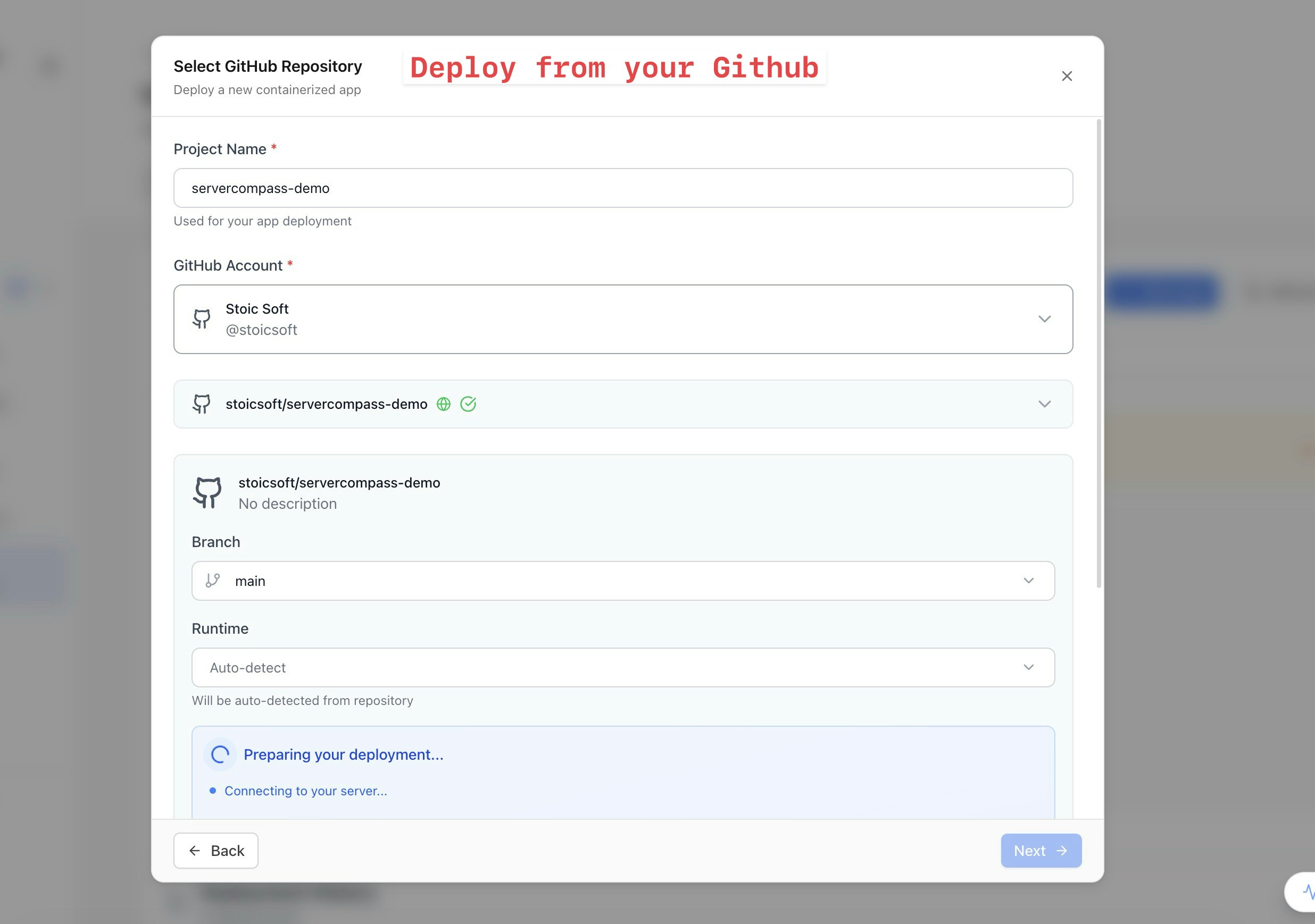 Server Compass  - Screenshot 5 showing product features and functionality