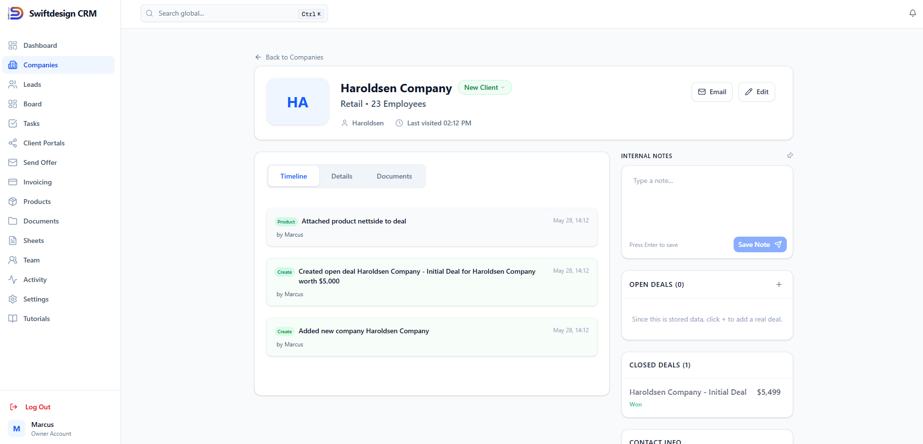 SwiftDesign CRM gallery image