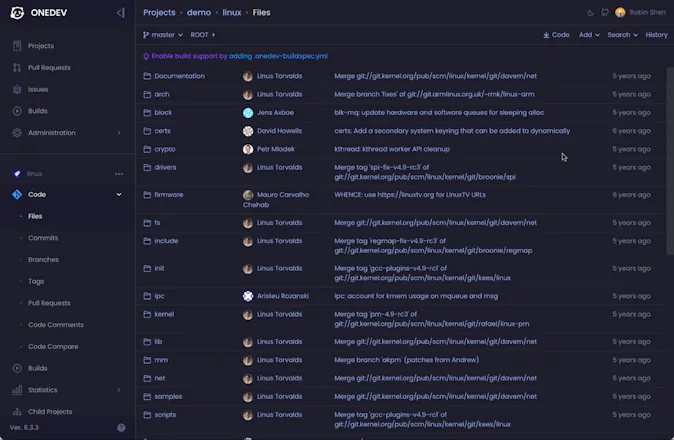 OneDev gallery image