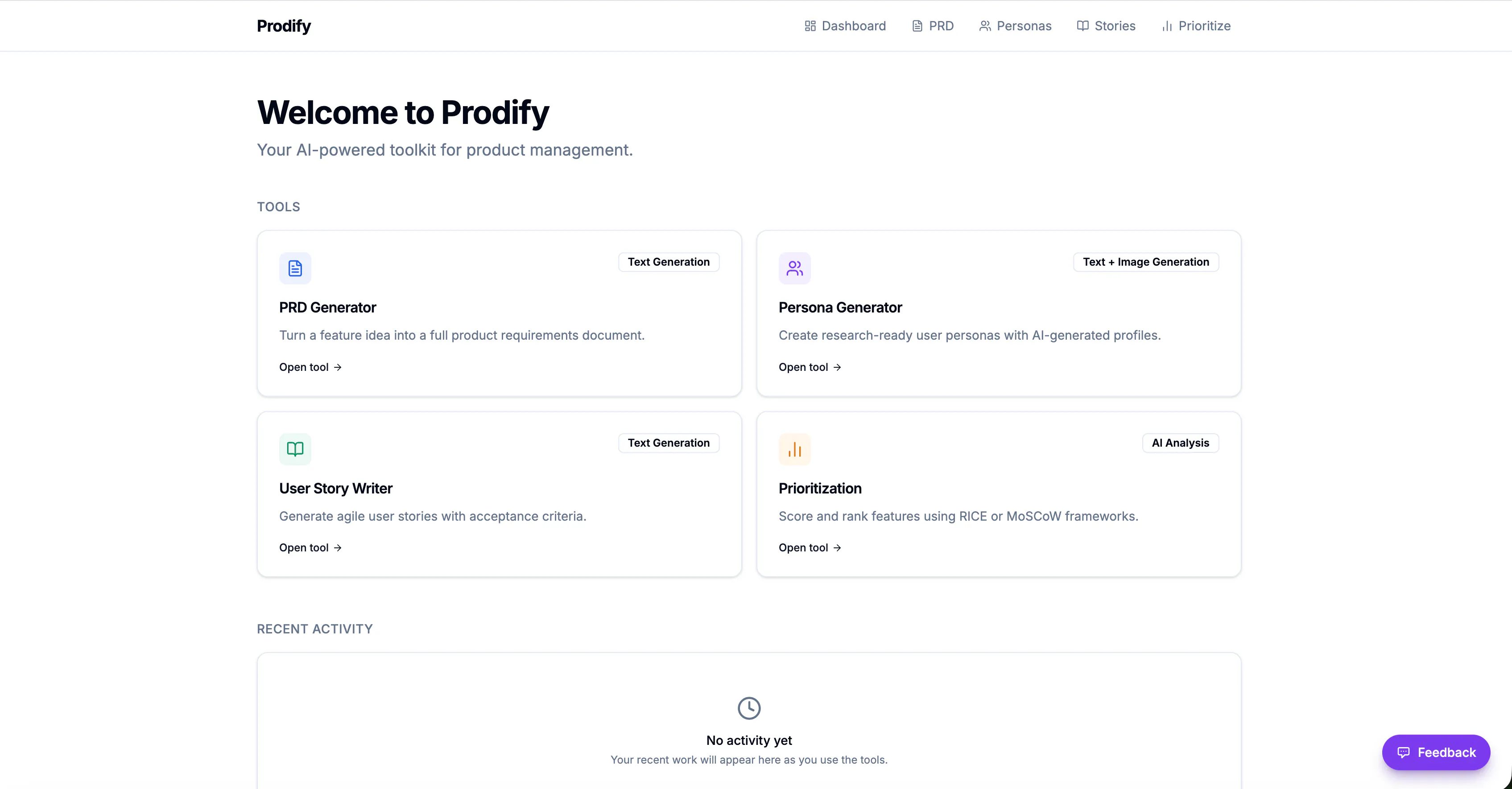 Prodify – AI Toolkit for Product Manager 제품 배너